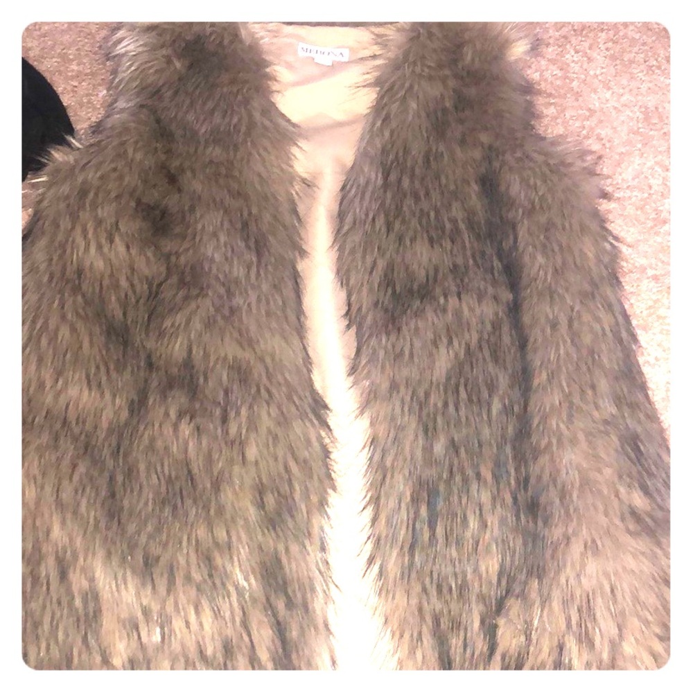 Faux fur vest